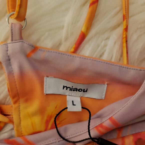 Miaou Venus Corset and Micro Mini Skirt Set in Sunrise - Picture 4 of 8